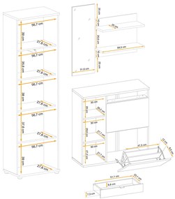 Swap XIX Σύνθεση Καφέ δρυς 280x180x40