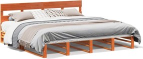 vidaXL Σκελετός Κρεβ. Χωρίς Στρώμα Καφέ Κεριού 180x200 εκ Μασίφ Πεύκο