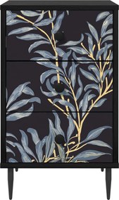 vidaXL Κομοδίνο DOKKUM 2 τμχ. Μαύρη Δρυς 36 x 33 x 61 εκ.