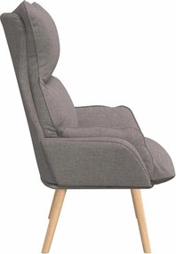 vidaXL Πολυθρόνα Taupe 69 x 74 x 93 εκ. Ύφασμα και Κόντρα Πλακέ