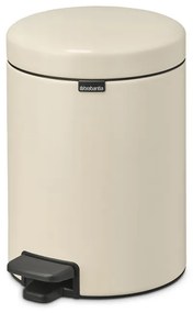 Κάδος απορριμμάτων με πεντάλ Brabantia NewIcon 1005527, 5 L, Ομαλό κλείσιμο, Αντιολισθητική βάση, Μπεζ