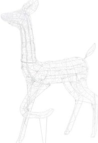 vidaXL Τάρανδοι Οικ. Ακρυλικός Χριστουγεννιάτικος 160 LED Ψυχρό Λευκό