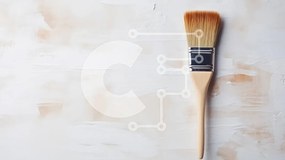 Intra Συλλεκτικό Ξύλινο Παζλ Plywood  4mm - Ξύλινο πινέλο σε άσπρο φόντο Σε Ξύλινο Κουτί - Διαστάσεις Puzzle: 10x10 cm – 25 κομμάτια