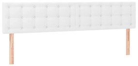 Κεφαλάρι Κρεβατιού LED Λευκό 200x5x78/88 εκ. Συνθετ. Δέρμα 3121721