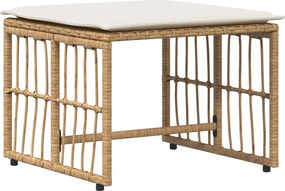 vidaXL Σετ Εξωτερικών Επίπλων 5 pcs Φυσικό και Κρέμα Λευκό