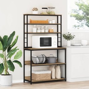 vidaXL Ράφι Κουζίνας 5 επιπέδων 100 x 40 x 168 εκ Επεξεργασμένο ξύλο