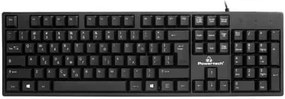 POWERTECH πληκτρολόγιο PT-1074, ενσύρματο, 1.35m, EN/GR, μαύρο