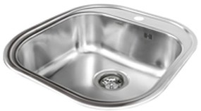 Νεροχύτη με Ένα Κύπελλο Cata CS-1 Ασημί