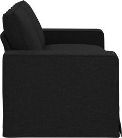 vidaXL Καναπές 140cm Μαύρο Μέταλλο