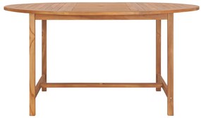 vidaXL Τραπέζι Κήπου 150 x 76 εκ. από Μασίφ Ξύλο Teak