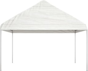 vidaXL Κιόσκι με Τέντα Λευκό 4,08 x 2,23 x 3,22 μ. από Πολυαιθυλένιο