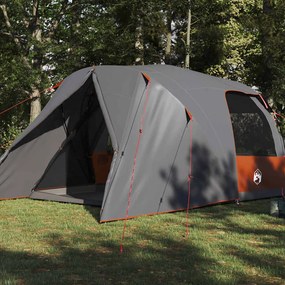 vidaXL Σκηνή Dome 4 Ατόμων 4 ατόμων Γκρι και Πορτοκαλί