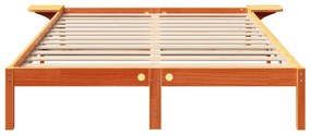 vidaXL Πλαίσιο κρεβατιού με κομοδίνα Καστανό 160 x 200 εκ Κερωτό καφέ