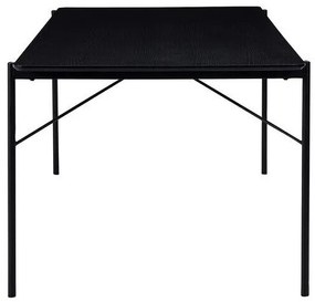Τραπέζι Riverton 646, Μαύρο, 76x90x200cm, Ινοσανίδες μέσης πυκνότητας, Μέταλλο | Epipla1.gr