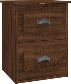 vidaXL Κομοδίνα Επιτοίχια 2 τεμ. Καφέ Δρυς 41,5x36x53 εκ.
