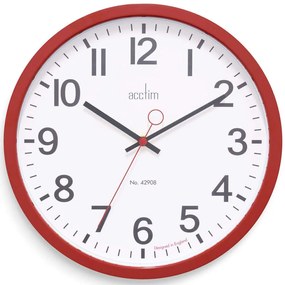 Ρολόι Τοίχου Kempston ACCTIM27814 36x5m Red-White Acctim Μέταλλο,Γυαλί