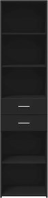 vidaXL Ντουλάπι Μαύρο 45x42,5x185 εκ. από Επεξεργασμένο Ξύλο