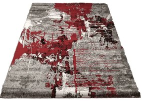 Eco Carpet Χαλί Freize Μοντέρνο 160x220 - Art Γκρι/Κόκκινο