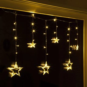HI Λαμπάκια Χριστουγεννιάτικα Κουρτίνα Fairy Σχήμα Αστεριού με 63 LED