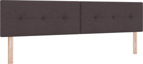vidaXL Κρεβάτι box spring με στρώμα Σκούρο Καφέ 200 x 200 cm Ύφασμα