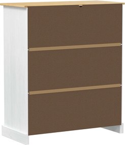 vidaXL Ντουλάπι κρασιού Λευκό 97 x 45 x 114 εκ Στερεά ξυλεία πεύκου