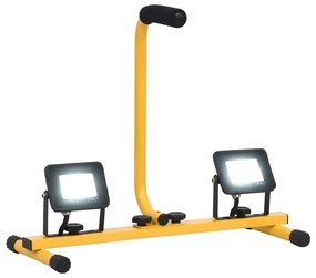 vidaXL Προβολέας LED με Λαβή Ψυχρό Λευκό 2 x 10 W