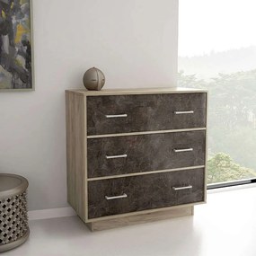 Συρταριέρα Leandro 0204671 90x44x81cm Oak-Grey