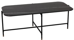 NERO COFFEE TABLE ΜΑΥΡΟ ΜΕ ΟΨΗ ΜΑΡΜΑΡΟΥ ΜΑΥΡΟ 113x58xH43cm 04-0422