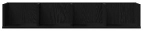 vidaXL Ράφι Τοίχου CD Μαύρος Δρυς 100x18x18 εκ Επεξεργασμένο Ξύλο