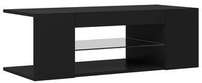 vidaXL Έπιπλο Τηλεόρασης με LED Μαύρο 90x39x30 εκ.