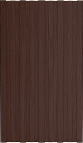 vidaXL Πάνελ Οροφής 12 τεμ. Καφέ 80 x 45 εκ. από Γαλβανιζέ Ατσάλι