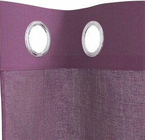 vidaXL Κουρτίνες Voile με ροδέλες 2 τεμάχια Μοβ 140x300 εκ.