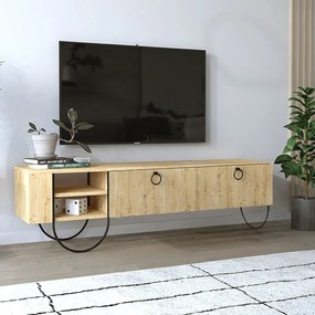 Έπιπλο τηλεόρασης Norfolk Megapap χρώμα φυσικό οξιάς 151x35x43εκ.