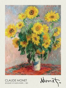 Αναπαραγωγή Bouquet of Sunflowers (1881), Claude Monet