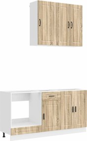 vidaXL Μονάδα κουζίνας PORTO 5 pcs Sonoma Δρυς Επεξεργασμένο Ξύλο