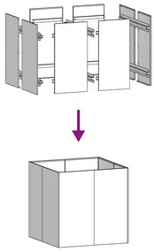 ΖΑΡΝΤΙΝΙΕΡΑ ΜΑΥΡΗ 80X80X80 ΕΚ. ΑΠΟ ΧΑΛΥΒΑ 860780