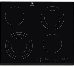 Κεραμική ενσωματωμένη εστία Electrolux EHF6343FOK, 6400W, 4 ζώνες, 9 επίπεδα, Stop & Go, Χρονόμετρο, Μαύρο