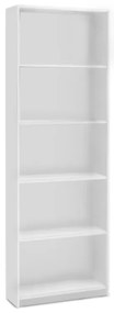 Βιβλιοθήκη μελαμίνης Max Megapap χρώμα λευκό 64x26x182εκ.-GP009-0213