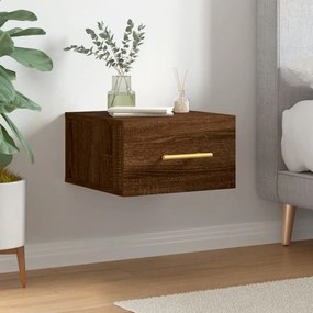 Κομοδίνο Επιτοίχιο Καφέ Δρυς 35 x 35 x 20 εκ. - Καφέ