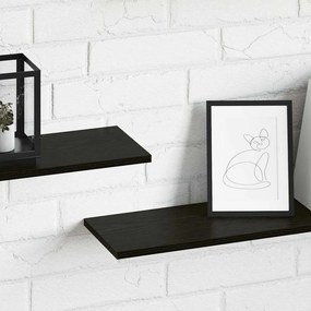 vidaXL Ράφι Βιβλίων 3 επιπέδων 4 pcs 100 x 20 x 1,5 cm Μαύρο