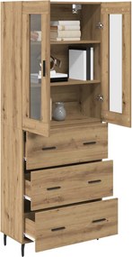 vidaXL Highboard με συρτάρι 2 pcs Artisan Oak Επεξεργασμένο ξύλο
