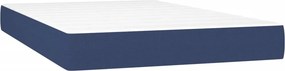 vidaXL Κρεβάτι Boxspring με Στρώμα &amp; LED Μπλε 120x200 εκ. Υφασμάτινο