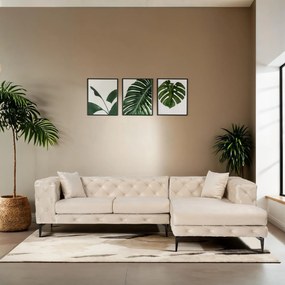 Corner Sofa Como Eco Right - Beige, Black Beige
Black