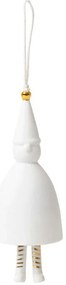Χριστουγεννιάτικο Στολίδι Santa Bell Noel RD0092460 Φ4x12cm White-Gold Raeder