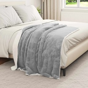 vidaXL Κουβέρτα Γκρι 130 x 150 cm Μαλλί