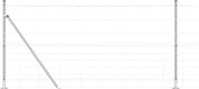 vidaXL Στύλος Περιφράξεων Γαλβανισμένο 50 x 1,2 m Ατσάλι