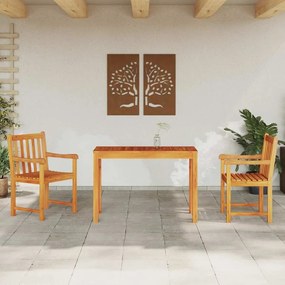 vidaXL Σέτ φαγητού για κήπο 3 pcs Καφέ Μασίφ ξύλο ακακίας