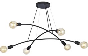 Φωτιστικό Οροφής Helix 2726 6xΕ27 15W 90x140cm Black TK Lighting