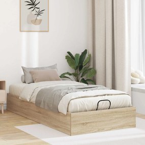 vidaXL Κρεβάτι Οθωμανικού Τύπου Δρύς Sonoma 203 x 100 x 25 εκ