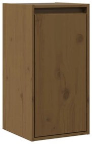 vidaXL Ντουλάπια Τοίχου 2 τεμ. Καφέ Μελί 30x30x60 εκ Μασίφ Ξύλο Πεύκου